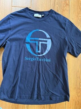 Sergio Tacchini Navy Short-Sleeve Tee with Blue Logo